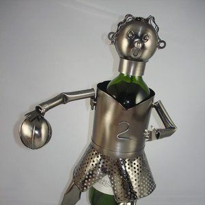 Basketball Player Metal Wine Bottle Holder